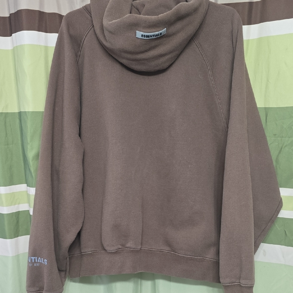 Fear of God Essentials Brown Pullover Hoodie Sz L - Picture 5 of 8